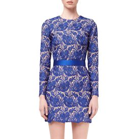 STELLA McCARTNEY, Mini, Ultra Blue Guipure Lace Celia Evening Dress
