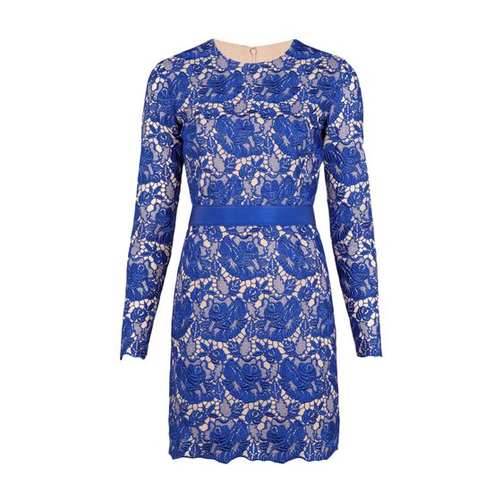 Stella McCartney, Ultra Blue Guipure Lace Celia Evening Dress
