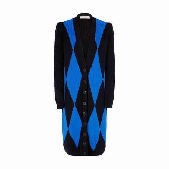 Stella McCartney, Large Diamond Long V-Neck Cardigan