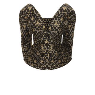 ALEXANDER MCQUEEN, Jacket, Bee Jacquard Off-Shoulder Jacket