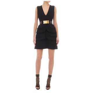 ALEXANDER MCQUEEN, Cocktail Dress, Crepe Double-Peplum Mini-Dress