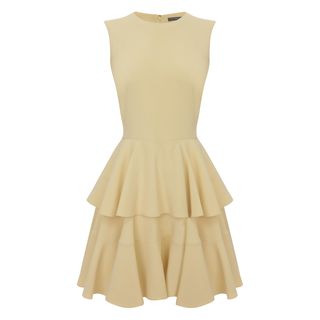 ALEXANDER MCQUEEN, Cocktail Dress, Buttercup Crepe Tiered Dress