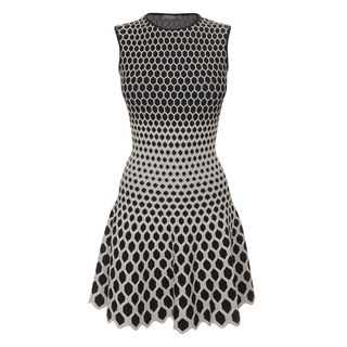 ALEXANDER MCQUEEN, Mini Dress, Degrade Honeycomb Jacquard Circle Mini-Dress