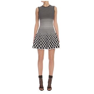 ALEXANDER MCQUEEN, Mini Dress, Degrade Honeycomb Jacquard Circle Mini-Dress