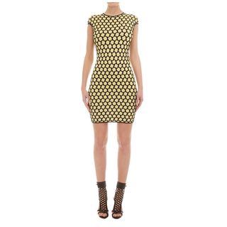 ALEXANDER MCQUEEN, Mini Dress, 3D Honeycomb Mesh Jacquard Mini-Dress