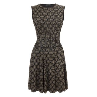 ALEXANDER MCQUEEN, Mini Dress, Honeycomb Lace A-Line Mini-Dress