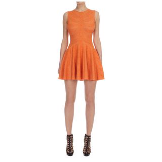 ALEXANDER MCQUEEN, Mini Dress, Dragonfly Spine Lace Jacquard Circle Mini-Dress 