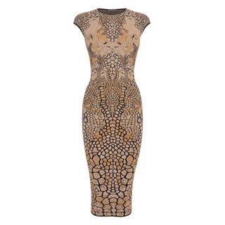 ALEXANDER MCQUEEN, Pencil Dress, Dragonfly Wing Jacquard Pencil Dress