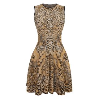 ALEXANDER MCQUEEN, Mini Dress, Dragonfly Wings Puckering Jacquard Circle Mini-Dress