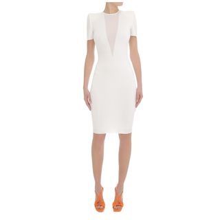 ALEXANDER MCQUEEN, Pencil Dress, V-Panel Knit Pencil Dress 