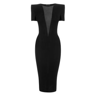 ALEXANDER MCQUEEN, Pencil Dress, V-Panel Knit Pencil Dress 