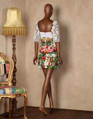 WALLPAPER PRINT CORSET DRESS - Short dresses - Dolce&Gabbana - Winter 2014 WALLPAPER PRINT CORSET DRESS - Short dresses - Dolce&Gabbana - Winter 2014
