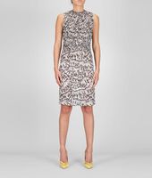 Bottega Veneta® Bedrucktes Seidenkleid mit Nieten und Trompe L'Oeil-Effekt Bottega Veneta® Bedrucktes Seidenkleid mit Nieten und Trompe L'Oeil-Effekt