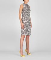 Bottega Veneta® Bedrucktes Seidenkleid mit Nieten und Trompe L'Oeil-Effekt Bottega Veneta® Bedrucktes Seidenkleid mit Nieten und Trompe L'Oeil-Effekt