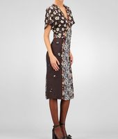 Bottega Veneta® Silk Embroidered Marguerite Print Dress Bottega Veneta® Silk Embroidered Marguerite Print Dress
