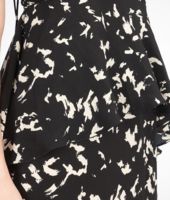Bottega Veneta® Pearl Nero Silk Falling Leaves Print Dress Bottega Veneta® Pearl Nero Silk Falling Leaves Print Dress