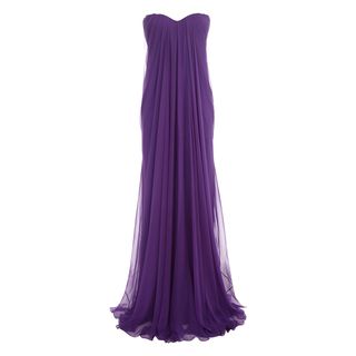 ALEXANDER MCQUEEN, Long Dress, Draped Bustier Gown
