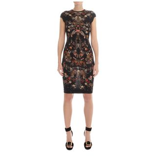 ALEXANDER MCQUEEN, Mini Dress, Floral Print Pencil Dress
