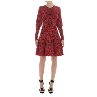 ALEXANDER MCQUEEN, Mini Dress, Glory Jacquard Knit Dress
