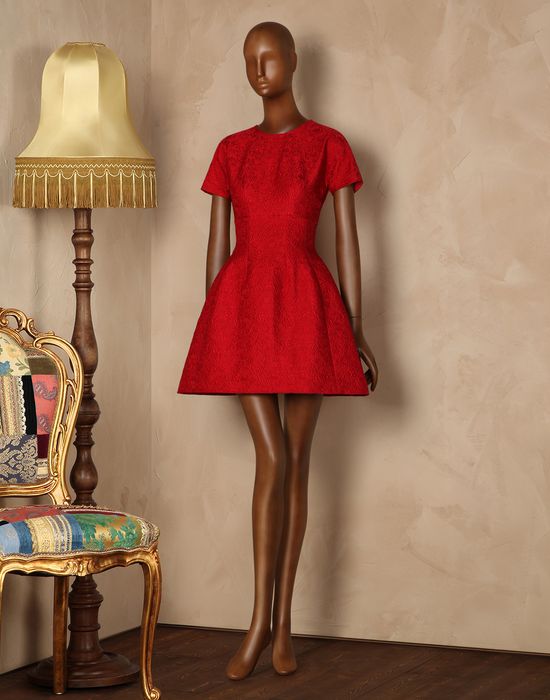 SILK BROCADE MINI DRESS - Short dresses - Dolce&Gabbana - Winter 2014 SILK BROCADE MINI DRESS - Short dresses - Dolce&Gabbana - Winter 2014