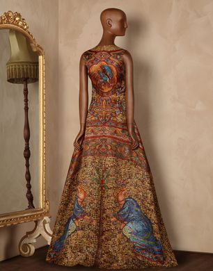 QUEEN MOSAIC-PRINT GOWN - Long dresses - Dolce&Gabbana - Winter 2015 QUEEN MOSAIC-PRINT GOWN - Long dresses - Dolce&Gabbana - Winter 2015