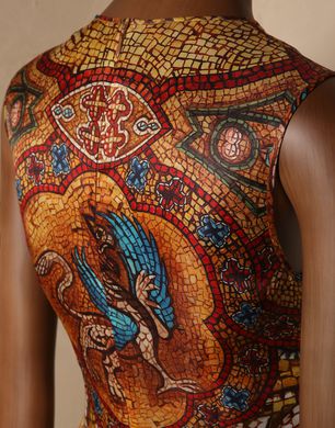 QUEEN MOSAIC-PRINT GOWN - Long dresses - Dolce&Gabbana - Winter 2014 QUEEN MOSAIC-PRINT GOWN - Long dresses - Dolce&Gabbana - Winter 2014