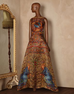 QUEEN MOSAIC-PRINT GOWN - Long dresses - Dolce&Gabbana - Winter 2014 QUEEN MOSAIC-PRINT GOWN - Long dresses - Dolce&Gabbana - Winter 2014