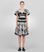 Bottega Veneta® Nero Pearl Lace Embroidered Light Cotton Dress Bottega Veneta® Nero Pearl Lace Embroidered Light Cotton Dress