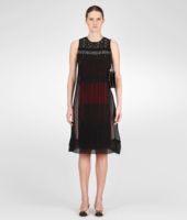 Bottega Veneta® Kleid aus Seide mit bestickten Fransen Multicolor Bottega Veneta® Kleid aus Seide mit bestickten Fransen Multicolor