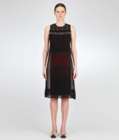 Bottega Veneta® Kleid aus Seide mit bestickten Fransen Multicolor Bottega Veneta® Kleid aus Seide mit bestickten Fransen Multicolor
