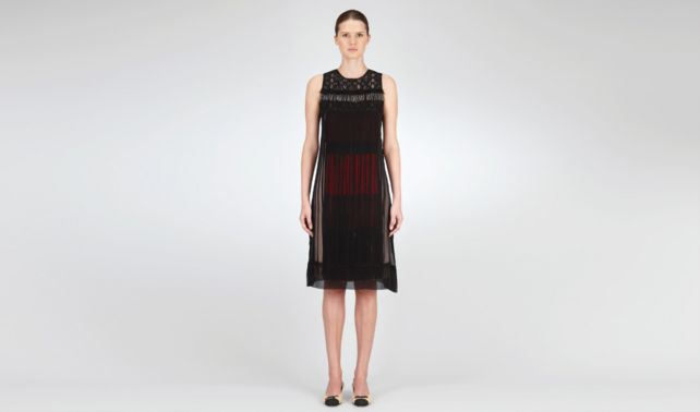 BOTTEGA VENETA - Multicolor Silk Frange Knitted Embroidered dress