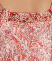 Bottega Veneta® Kleid aus Seide mit bestickten Pailletten und Carta Varese Muster Multicolor Bottega Veneta® Kleid aus Seide mit bestickten Pailletten und Carta Varese Muster Multicolor