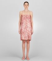 Bottega Veneta® Kleid aus Seide mit bestickten Pailletten und Carta Varese Muster Multicolor Bottega Veneta® Kleid aus Seide mit bestickten Pailletten und Carta Varese Muster Multicolor