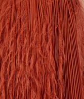 Bottega Veneta® BURNT RED PLISSE FRINGED EMBROIDERED DRESS Bottega Veneta® BURNT RED PLISSE FRINGED EMBROIDERED DRESS