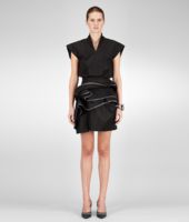 Bottega Veneta® NERO ARDOISE REFINE RAMIE' COTTON COMPACT ORGANDY DRESS Bottega Veneta® NERO ARDOISE REFINE RAMIE' COTTON COMPACT ORGANDY DRESS