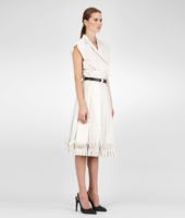 Bottega Veneta® KLEID AUS VEREDELTER RAMIE-BAUMWOLLE MIST NERO Bottega Veneta® KLEID AUS VEREDELTER RAMIE-BAUMWOLLE MIST NERO
