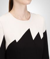Bottega Veneta® TEINT NERO NEW CHARTREUSE CREPE JAPONAISE DRESS Bottega Veneta® TEINT NERO NEW CHARTREUSE CREPE JAPONAISE DRESS