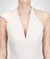 Bottega Veneta® DARK MIST PALE MINK TECHNICAL CREPE SOFT CALF DRESS Bottega Veneta® DARK MIST PALE MINK TECHNICAL CREPE SOFT CALF DRESS
