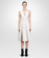 Bottega Veneta® DARK MIST PALE MINK TECHNICAL CREPE SOFT CALF DRESS Bottega Veneta® DARK MIST PALE MINK TECHNICAL CREPE SOFT CALF DRESS