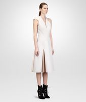 Bottega Veneta® DARK MIST PALE MINK TECHNICAL CREPE SOFT CALF DRESS Bottega Veneta® DARK MIST PALE MINK TECHNICAL CREPE SOFT CALF DRESS