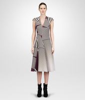 Bottega Veneta® DARK MIST NERO MONALISA OPTICAL PRINT TECHNICAL CREPE DRESS Bottega Veneta® DARK MIST NERO MONALISA OPTICAL PRINT TECHNICAL CREPE DRESS