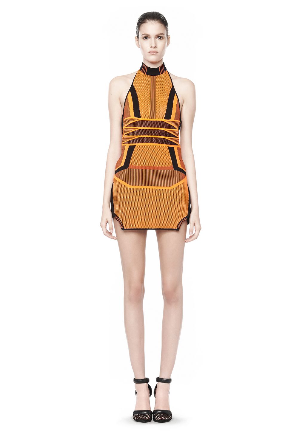 ALEXANDER WANG BI COLOR MESH TEE DRESS