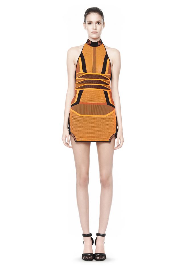 ALEXANDER WANG BI COLOR MESH TEE DRESS