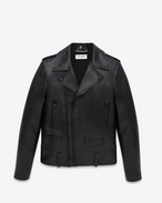 CLASSIC MOTORCYCLE JACKET IN BLACK LEATHER