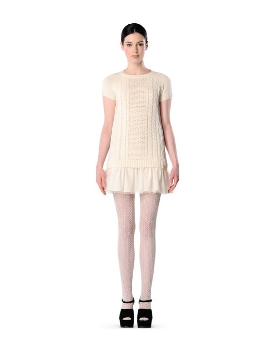 REDValentino Point D'esprit Detail Maxi Sweater - Knit Dress for Women | REDValentino E-Store