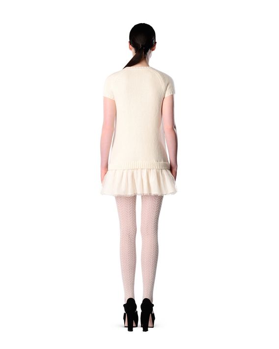 REDValentino Point D'esprit Detail Maxi Sweater - Knit Dress for Women | REDValentino E-Store