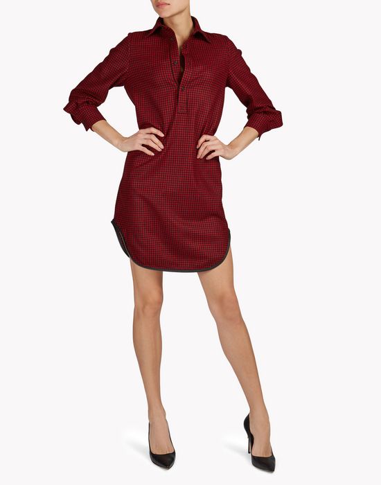 check shirt dress dresses Woman Dsquared2