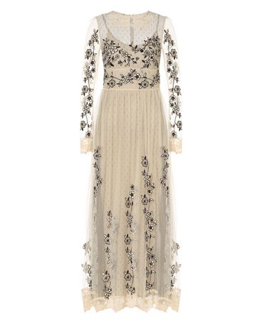 dress embroidered redvalentino close