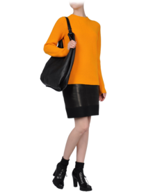 JIL SANDER NAVY - Leather skirt