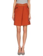 POIS GOLD - Knee length skirt